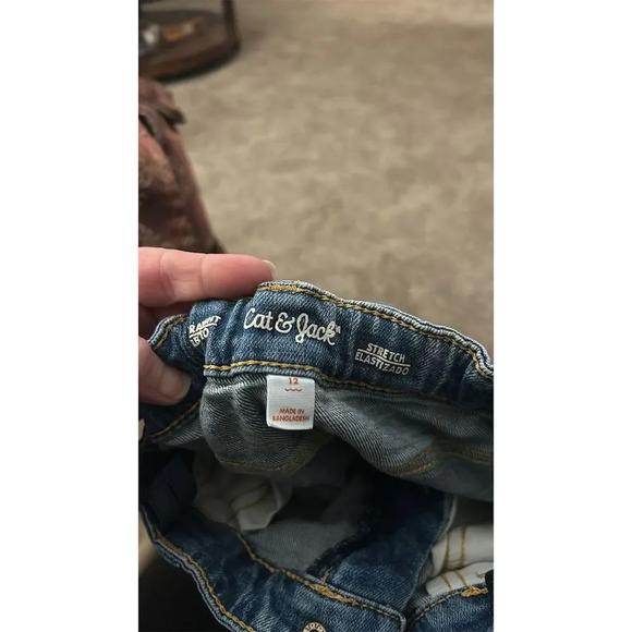 Cat & Jack Kids' Straight Fit Stretch Jeans Blue Size M Unisex - Picture 3 of 5